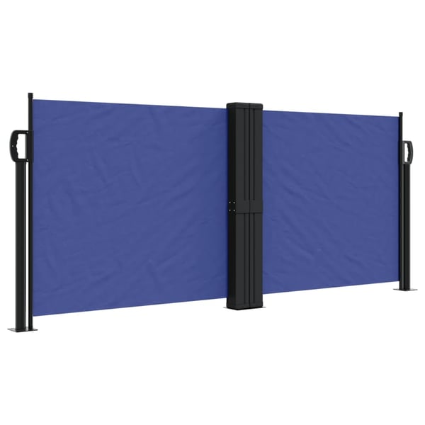 vidaXL Uttrekkbar sidemarkise 100x1000 cm blå