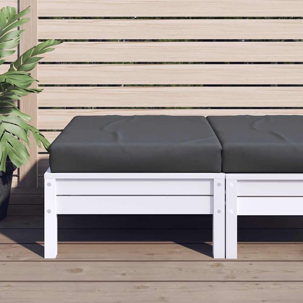 vidaXL pallehynde 60x60x9,5 cm oxfordstof antracitgrå
