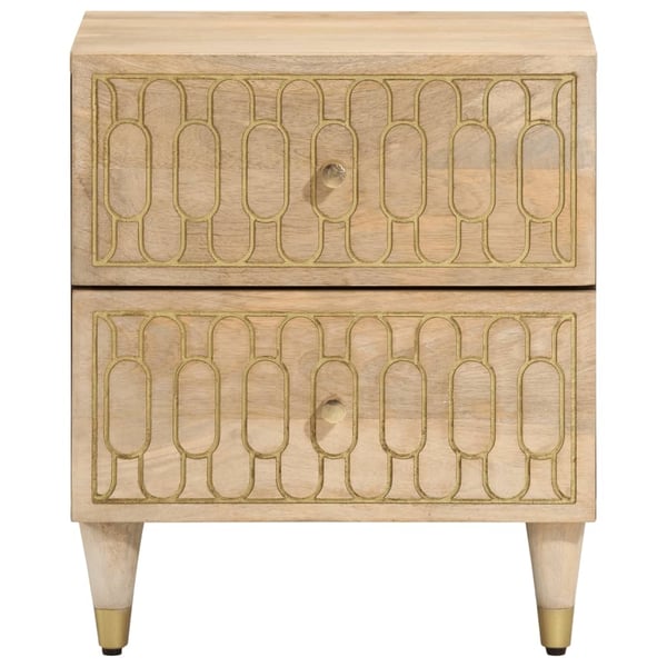 vidaXL Nattbord 2 stk 40x33x46 cm heltre mango