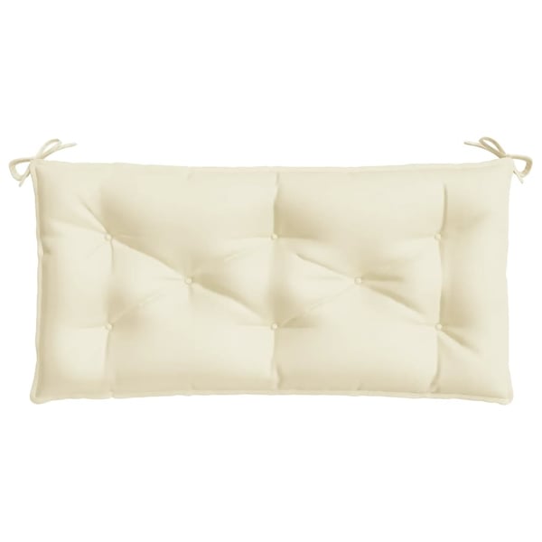vidaXL hynder til havebænk 2 stk. 100x50x7 cm oxfordstof cremefarvet
