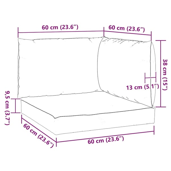 vidaXL Palldynor 3 st beige oxfordtyg