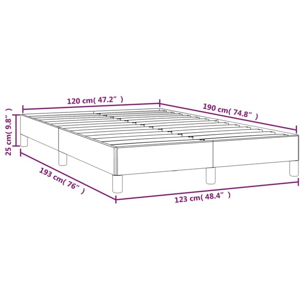 vidaXL sengeramme uden madras 120x190 cm stof gråbrun