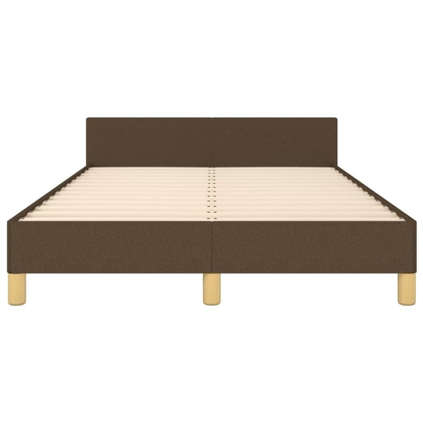 vidaXL sengeramme uden madras 120x190 cm stof mørkebrun
