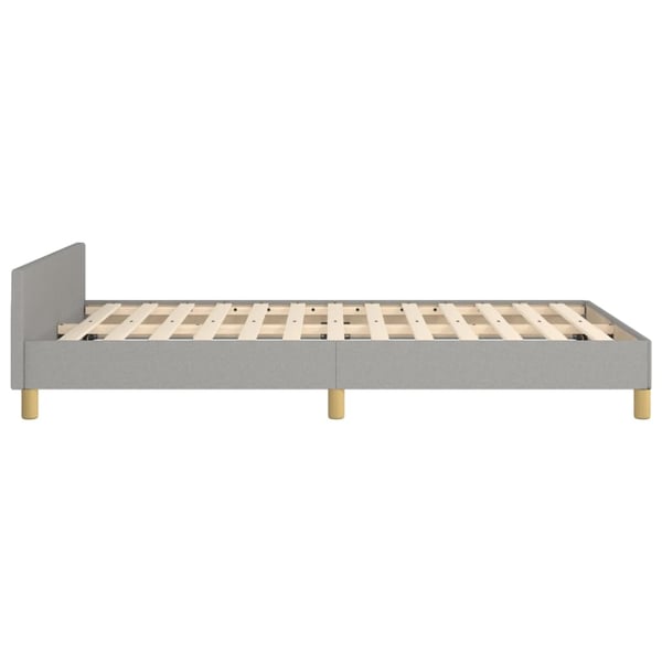 vidaXL sengeramme uden madras 120x190 cm stof enkeltseng lysegrå