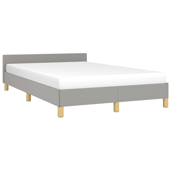 vidaXL sengeramme uden madras 120x190 cm stof enkeltseng lysegrå