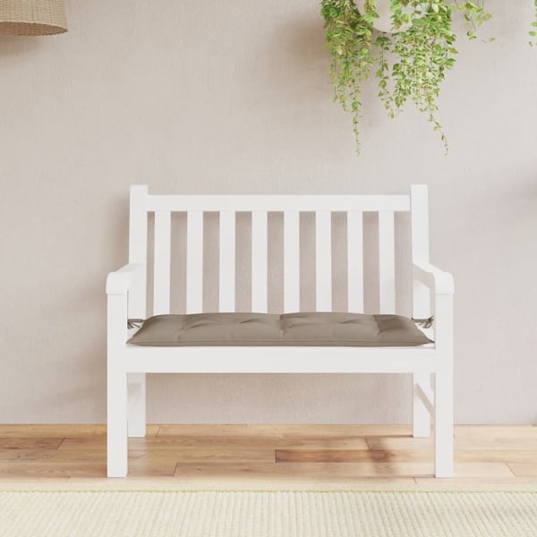vidaXL hynde til havebænk 100x50x7 cm oxfordstof gråbrun