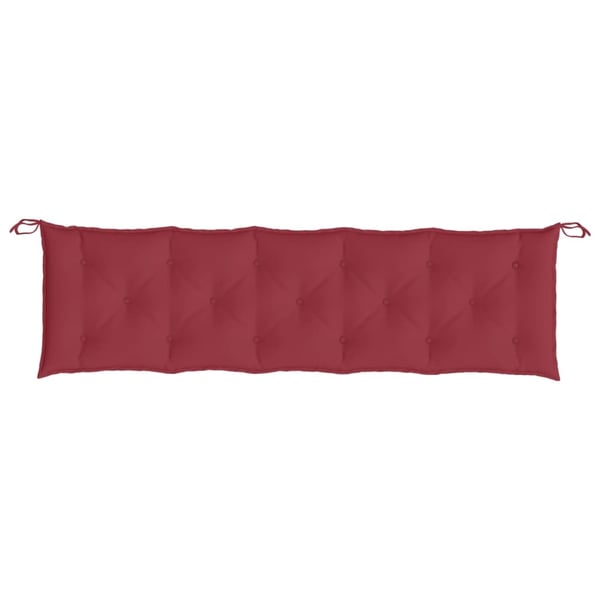 vidaXL hynder til havebænk 2 stk. 180x50x7 cm oxfordstof vinrød