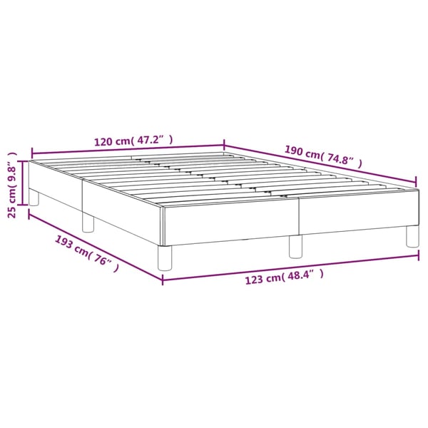 vidaXL sengeramme uden madras 120x190 cm stof sort