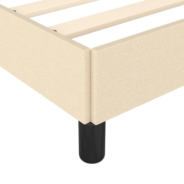 vidaXL sengeramme uden madras 120x190 cm stof cremefarvet