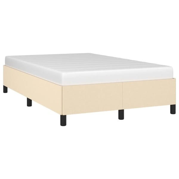 vidaXL sengeramme uden madras 120x190 cm stof cremefarvet