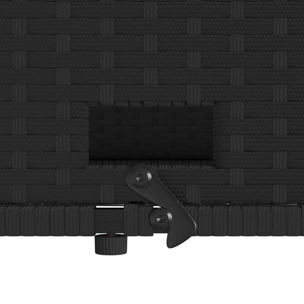vidaXL 2-personers havesofa med hynder polyrattan og akacietræ sort