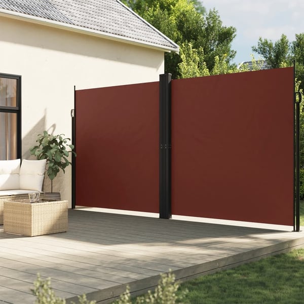 vidaXL sammenrullelig sidemarkise 200x1200 cm brun