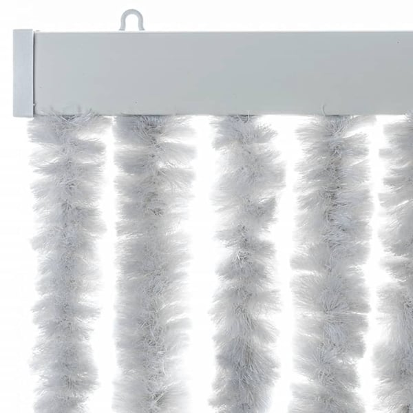 vidaXL Fluegardin grå 90x200 cm chenille