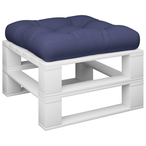 vidaXL pallehynde 60x60x12 cm stof marineblå