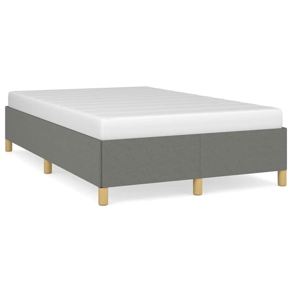 vidaXL sengeramme uden madras 120x190 cm stof enkeltseng Mørkegrå