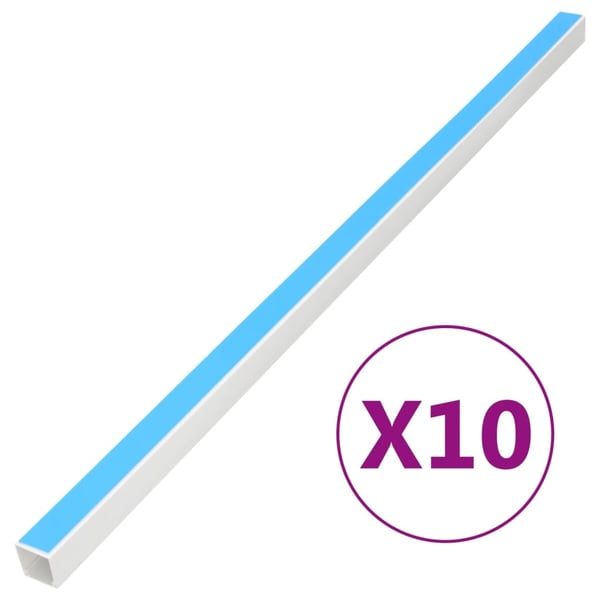 vidaXL selvklæbende kabelkanal 40x40 mm 10 m PVC