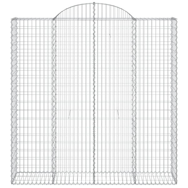 vidaXL Gabionkurver buede 11 stk 200x50x200/220 cm galvanisert jern