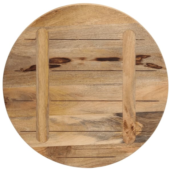 vidaXL Bordplate Ø 40x3,8 cm rund grovt heltre mango