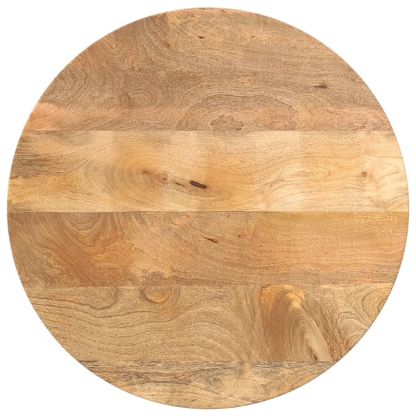 vidaXL Bordplate Ø 50x3,8 cm rund heltre mango