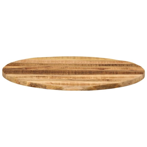 vidaXL Bordplate Ø 80x3,8 cm rund grovt heltre mango