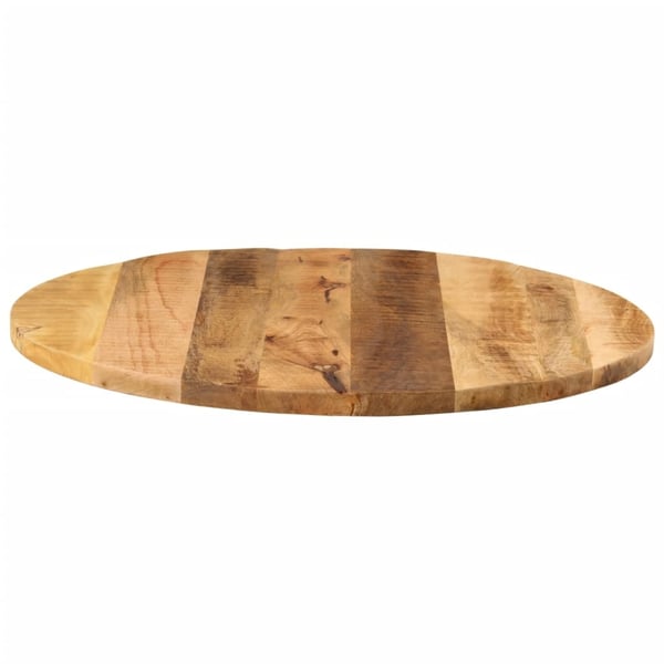 vidaXL Bordplate Ø 80x3,8 cm rund grovt heltre mango