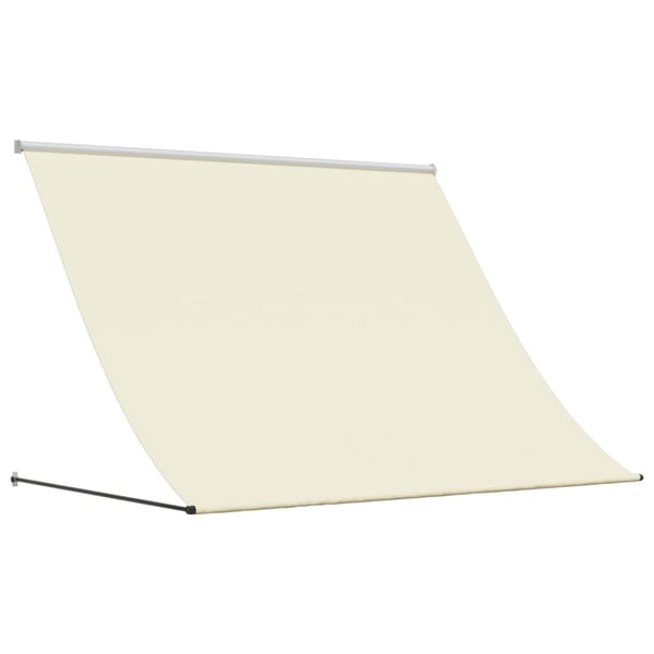 vidaXL Uttrekkbar markise kremhvit 250x150 cm stoff og stål