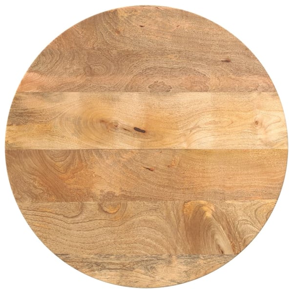 vidaXL Bordplate Ø 40x3,8 cm rund grovt heltre mangotre