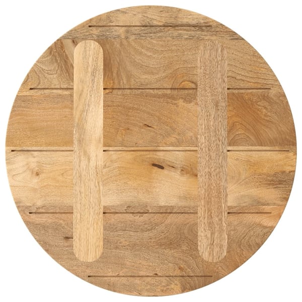 vidaXL Bordplate Ø 40x3,8 cm rund grovt heltre mangotre