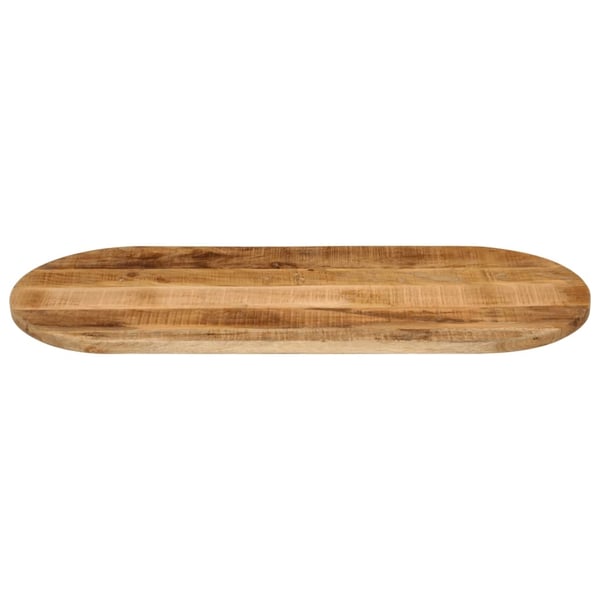 vidaXL Bordplate 140x50x3,8 cm oval grovt heltre mangotre