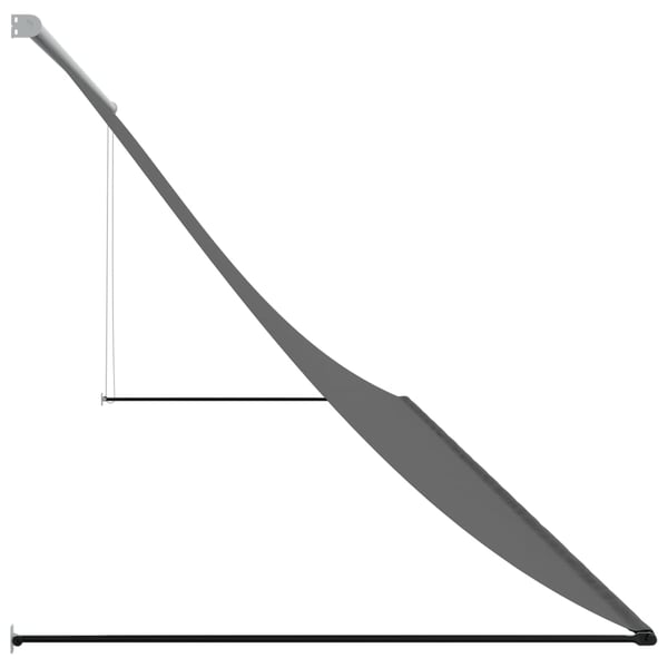 vidaXL Uttrekkbar markise antrasitt 400x150 cm stoff og stål