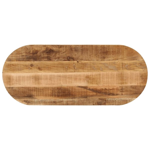 vidaXL Bordplate 110x40x3,8 cm oval grovt heltre mangotre