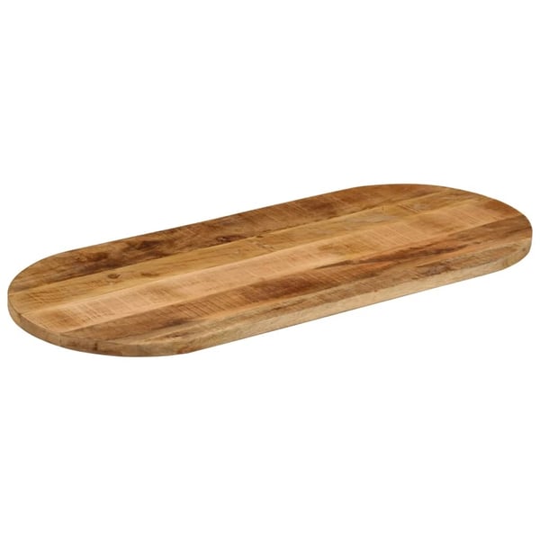 vidaXL Bordplate 110x40x3,8 cm oval grovt heltre mangotre