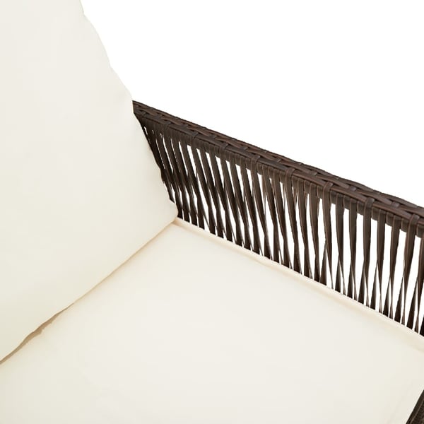 vidaXL udendørs barstole med hynder 2 stk. polyrattan brun