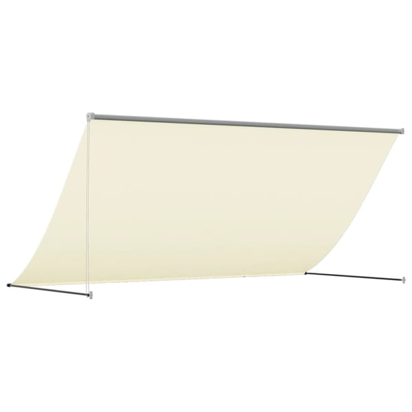vidaXL Uttrekkbar markise kremhvit 300x150 cm stoff og stål
