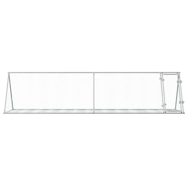 vidaXL Kaninbur sølv 400x105x91 cm galvanisert stål