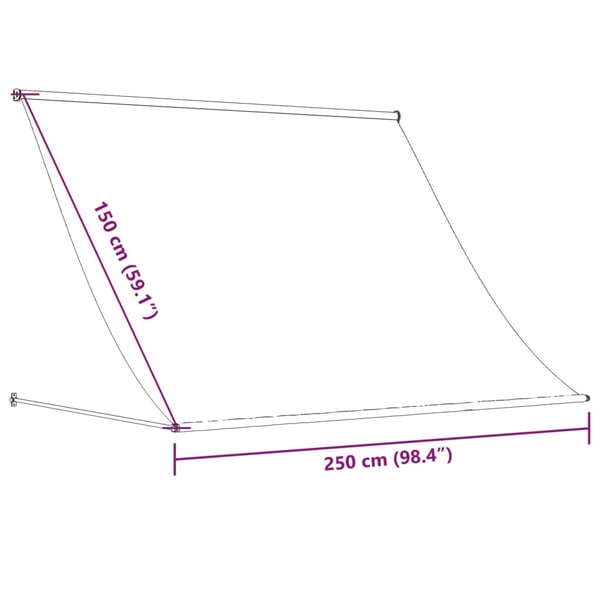 vidaXL Uttrekkbar markise antrasitt 250x150 cm stoff og stål
