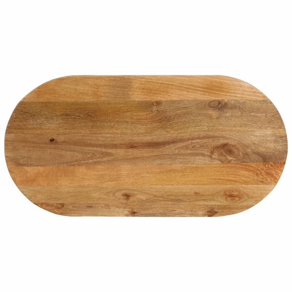 vidaXL Bordplate 110x50x2,5 cm oval heltre mango