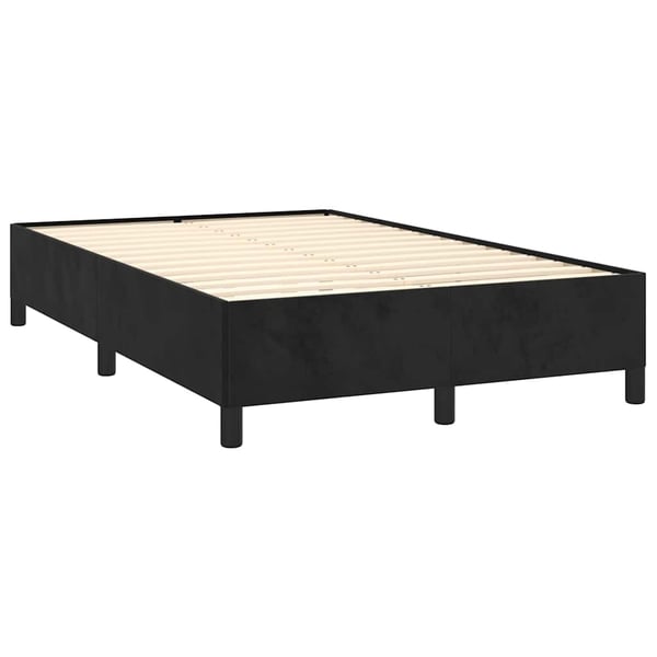 vidaXL kontinentalseng med madras 120x190 cm velour sort