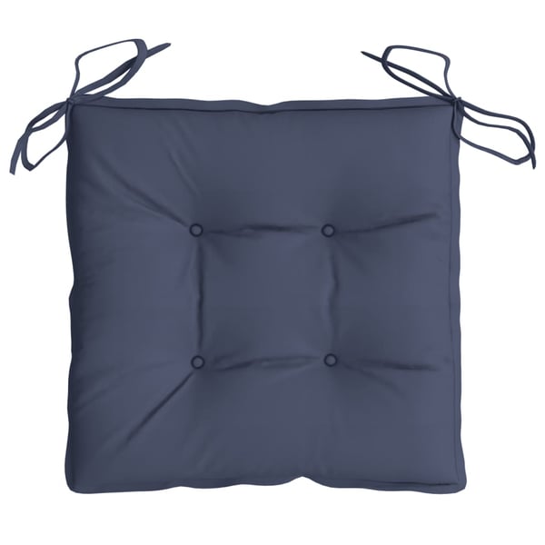 vidaXL stolehynder 6 stk. 40x40x7 cm oxfordstof marineblå