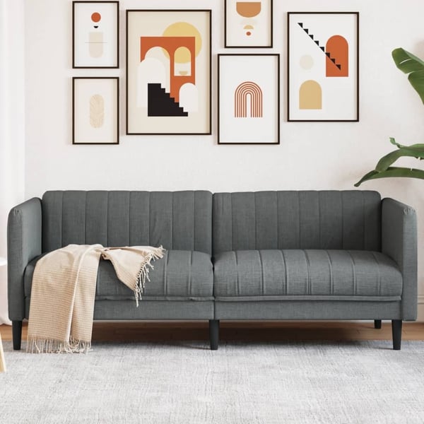vidaXL 3-personers sofa stof mørkegrå
