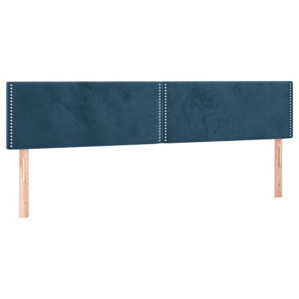 vidaXL kontinentalseng med madras 120x190 cm velour mørkeblå