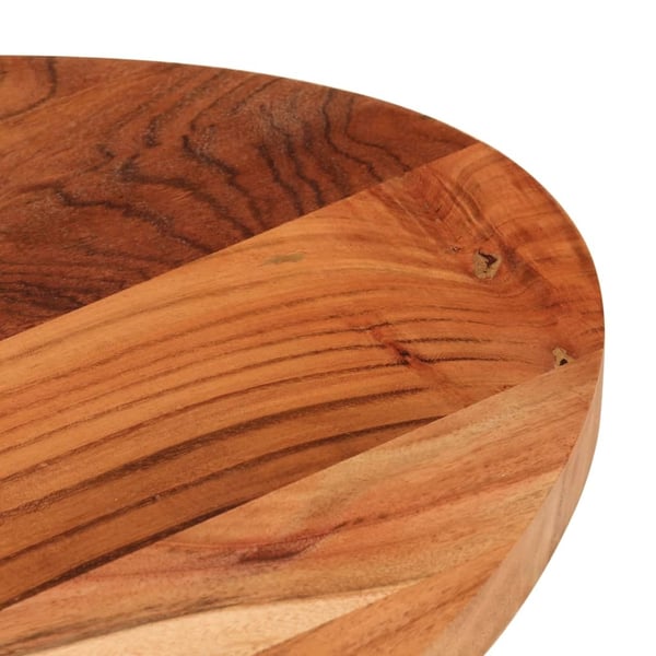 vidaXL Bordplate 80x40x2,5 cm oval heltre akasie