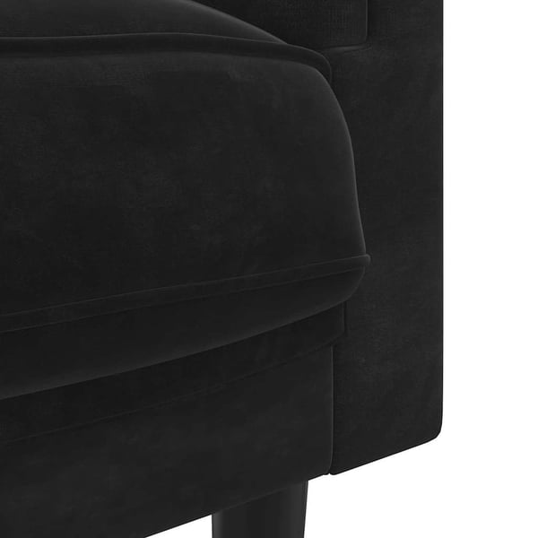 vidaXL 2-personers sofa med hynder velour sort