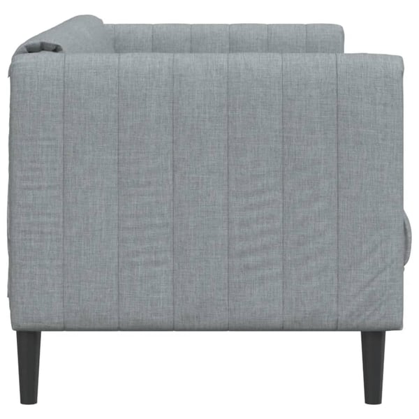 vidaXL Soffa 3-sits ljusgrå tyg
