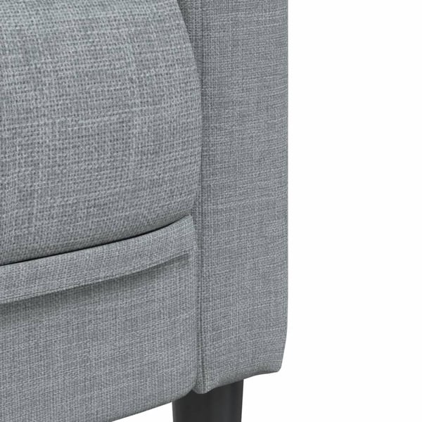 vidaXL Soffa 3-sits ljusgrå tyg