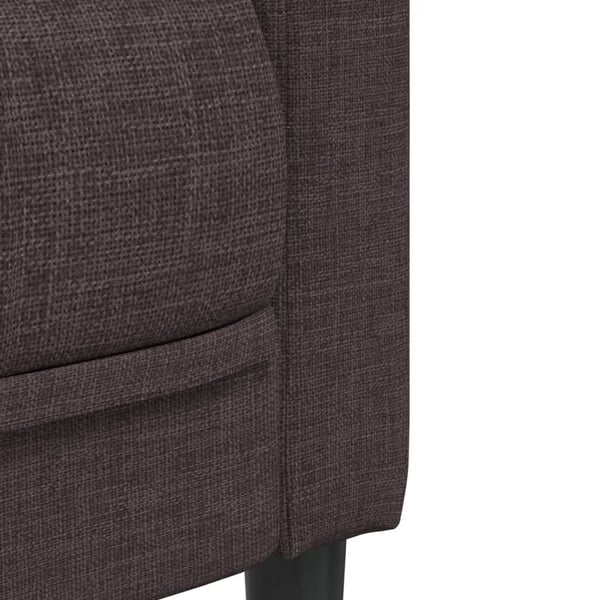 vidaXL Soffa 3-sits mörkbrun tyg
