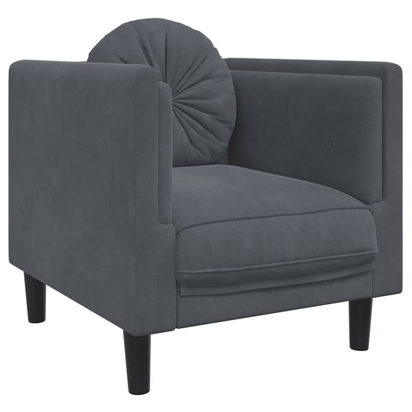 vidaXL sofastol med hynde velour mørkegrå