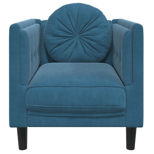 vidaXL sofastol med hynde velour blå