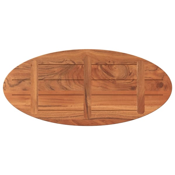 vidaXL Bordplate 110x40x2,5 cm oval heltre akasie