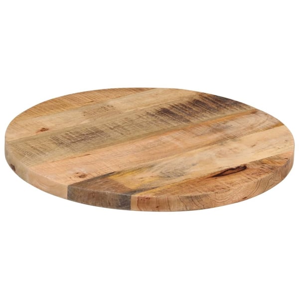 vidaXL Bordplate Ø 50x1,5 cm rund grovt heltre mango
